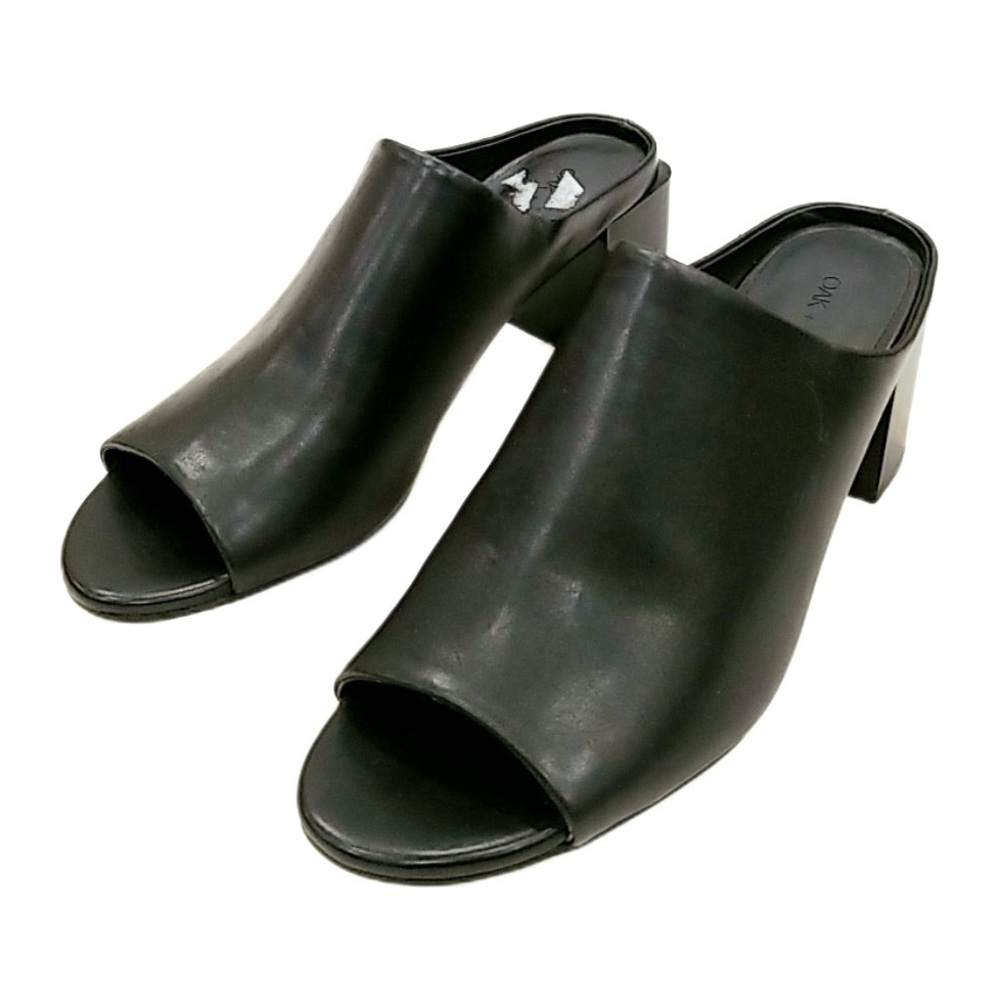 Frank and Oak Black Open-Toe Mules - size 7